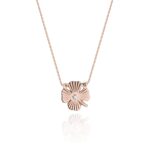 Colier Trifoi Aur 14k cu Diamante 0.005 ct - Imagine 3