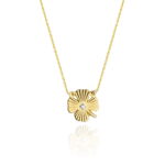 Colier Trifoi Aur 14k cu Diamante 0.005 ct