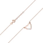 Colier Inima Aur 14 K cu Diamante 0.015 ct - Imagine 4