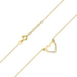Colier Inima Aur 14 K cu Diamante 0.015 ct - Imagine 2