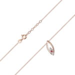 Colier Aur 14K C031 Diamante și Rubin - Imagine 2