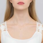 Colier Cruce Aur 14k cu Diamante 0.06 ct - Imagine 3