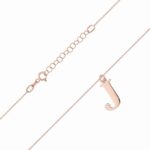 Colier cu pandantiv litera J din Aur 14K cu Diamant Natural 0.005 ct - Imagine 4