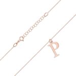 Colier cu pandantiv litera P din Aur 14K cu Diamant Natural 0.005 ct - Imagine 4