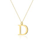 Colier cu pandantiv litera D din Aur 14K cu Diamant Natural 0.005 ct - Imagine 6
