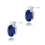 Cercei Aur 14K cu Safir 1.40 ct si Diamant Natural 0.03 ct - Imagine 4