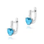 Cercei Aur 14K cu Topaz 2.40 ct si Diamant 0.03 ct - Imagine 4