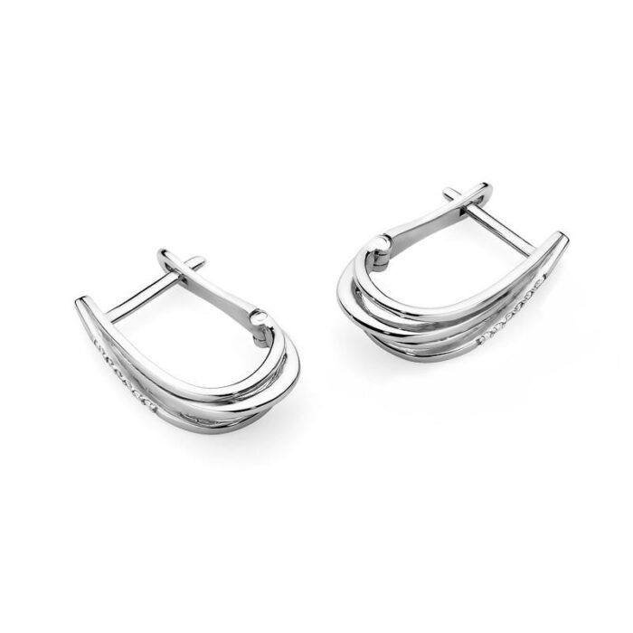 Cercei Aur 14K cu Diamante Naturale 0.06 ct - Imagine 5