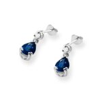 Cercei Aur 14K K0006 Safir 2 x 0.60ct - Imagine 6