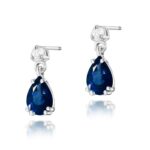 Cercei Aur 14K K0006 Safir 2 x 0.60ct Stud - Imagine 5