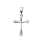 Pandantiv Cruce Aur 14K cu Diamante 0.02 ct - Imagine 9