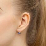 Cercei Aur 14K cu Tanzanit 0.80ct si Diamante 0.029 ct - Imagine 6