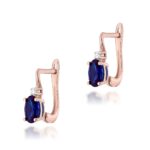 Cercei Aur 14K cu Safir 1.40 ct si Diamante 0.029 ct - Imagine 5