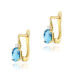 Cercei Aur 14K K0011 Topaz 2 x 0.50ct