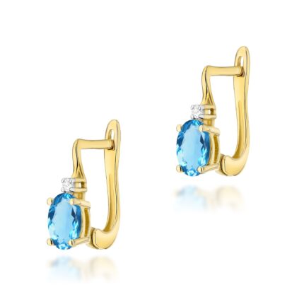 Cercei Aur 14K K0011 Topaz 2 x 0.50ct