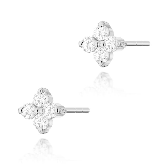 Cercei Aur 14K cu Diamante Naturale  0.11 ct - Imagine 3