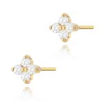 Cercei Aur 14K cu Diamante Naturale  0.11 ct