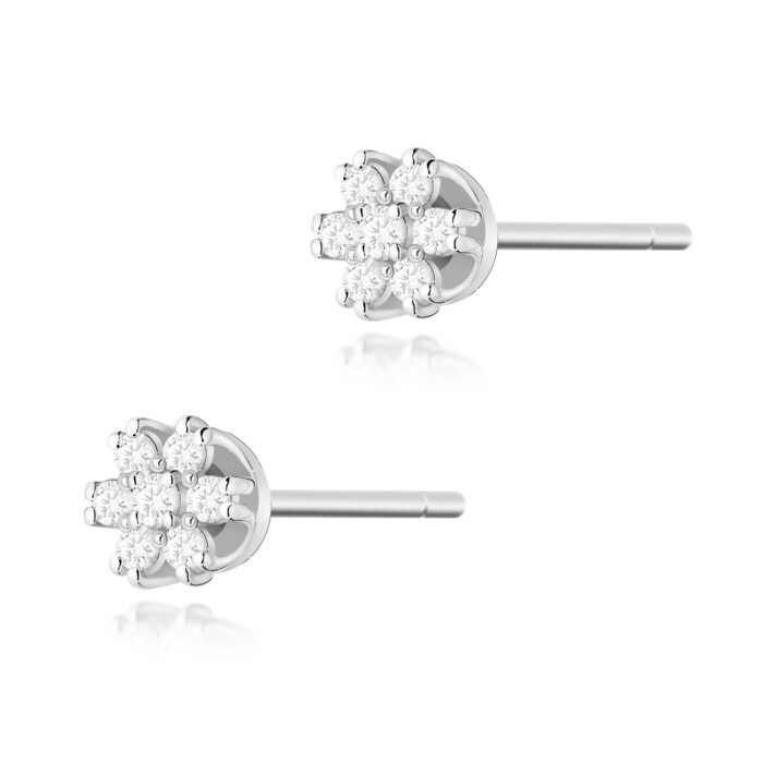 Cercei Aur 14K cu Diamante Naturale 0.20 ct - Imagine 3