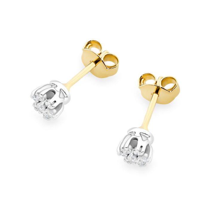 Cercei Aur 14K cu Diamante Naturale 0.20 ct - Imagine 2