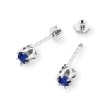 Cercei Aur 14K K0032 Safir 2 x 0.15ct - Imagine 6