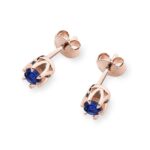 Cercei Aur 14K K0032 Safir 2 x 0.15ct - Imagine 4