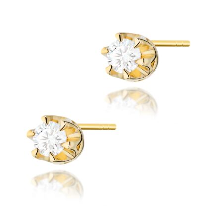 Cercei Aur 14K cu Diamante Naturale 0.16 ct