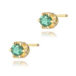 Cercei Aur 14K K0032 Smarald 2 x 0.15ct cu Șurub