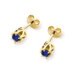 Cercei Aur 14K K0032 Safir 2 x 0.15ct - Imagine 2