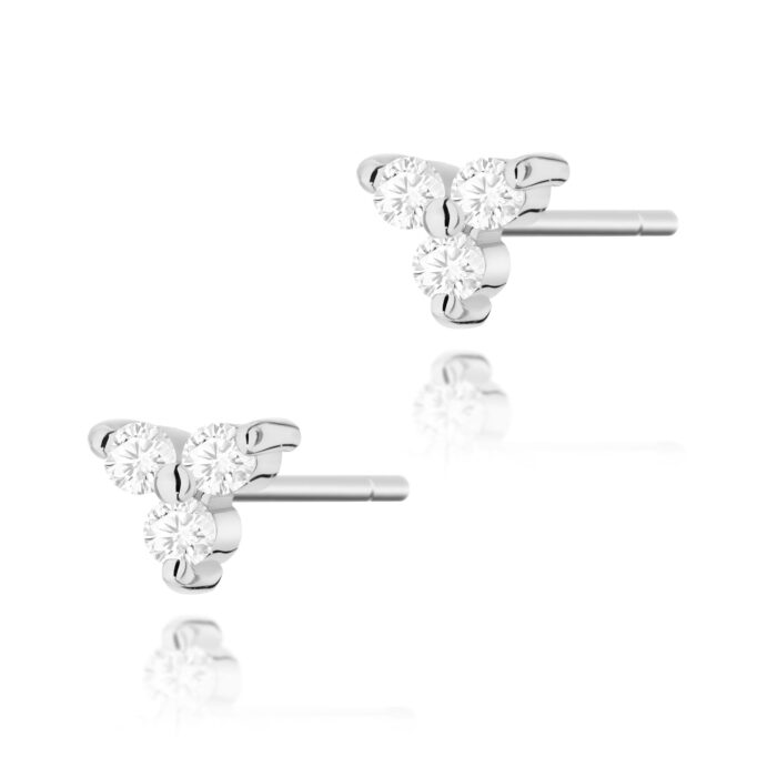 Cercei Aur 14K cu Diamante Naturale 0.09 ct - Imagine 3