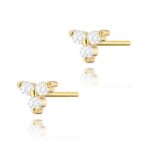 Cercei Aur 14K cu Diamante Naturale 0.09 ct