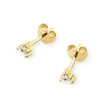 Cercei Aur 14K cu Diamante Naturale 0.09 ct - Imagine 2