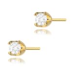 Cercei Aur 14K  cu Diamante Naturale 0.16 ct