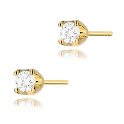 Cercei Aur 14K  cu Diamante Naturale 0.16 ct