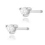 Cercei Aur 14 k cu Diamante Naturale 0.08 ct - Imagine 5