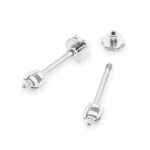 Cercei Aur 14 k cu Diamante Naturale 0.08 ct - Imagine 6