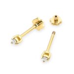 Cercei Aur 14 k cu Diamante Naturale 0.08 ct - Imagine 2