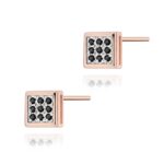 Cercei Aur 14K KO036 Diamante Negre 0.09ct - Imagine 3