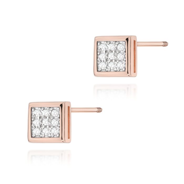 Cercei Aur 14K cu Diamante Naturale 0.09ct - Imagine 5