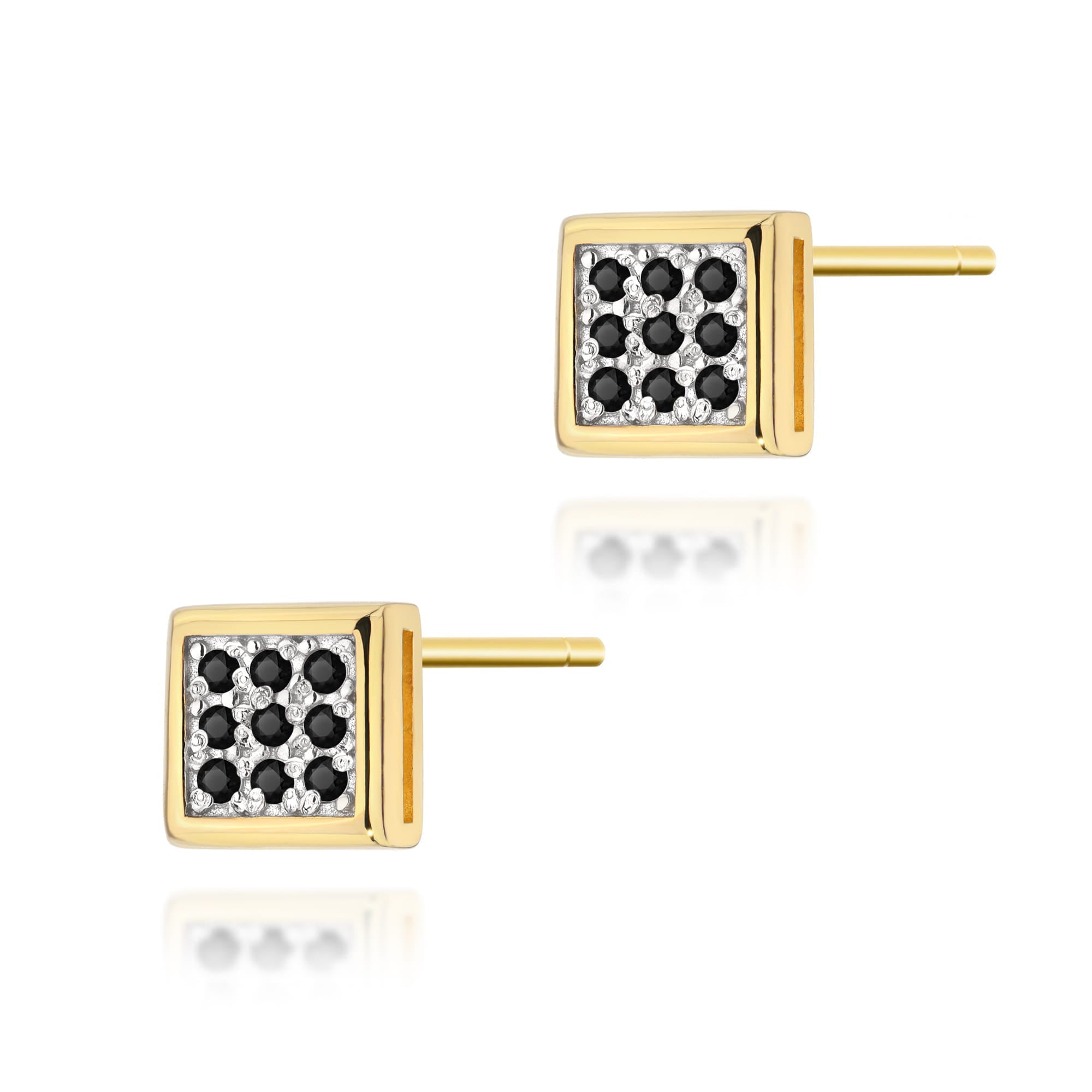 K0036.Z3.DIB_.01_1.jpg Cercei Aur 14K KO036 Diamante Negre 0.09ct - Imagine 1