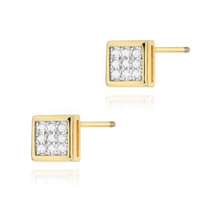 Cercei Aur 14K cu Diamante Naturale 0.09ct