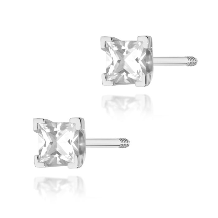 Cercei Aur 14 K cu Diamante Naturale 0.30 ct - Imagine 3