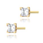 Cercei Aur 14 K cu Diamante Naturale 0.30 ct