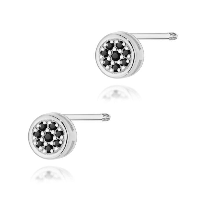 Cercei Aur 14K K0041 Diamante Negre 0.08ct - Imagine 5