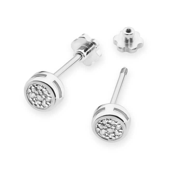 Cercei Aur 14K cu Diamante Naturale 0.08 ct - Imagine 4