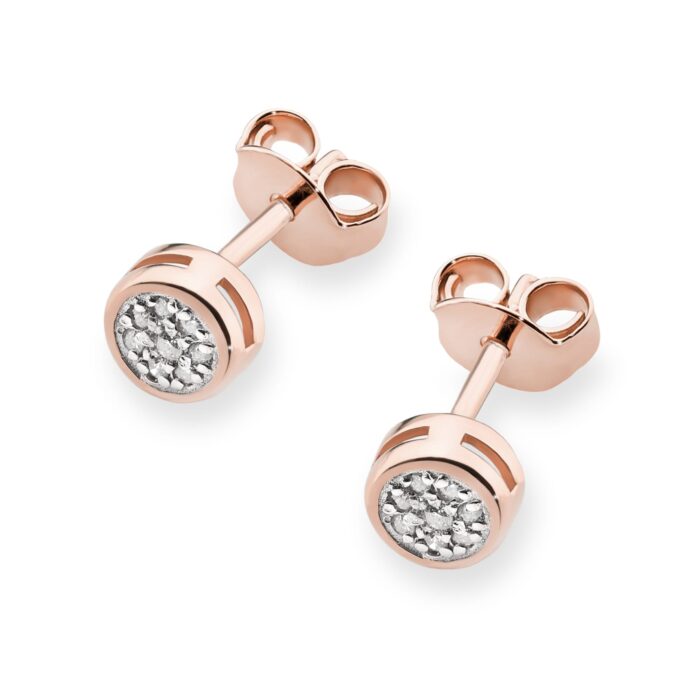Cercei Aur 14K cu Diamante Naturale 0.08 ct - Imagine 6