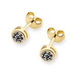 Cercei Aur 14K K0041 Diamante Negre - Imagine 2