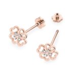 Cercei Aur 14K cu Diamante Naturale 0.04 ct - Imagine 6