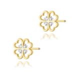 Cercei Aur 14K cu Diamante Naturale 0.04 ct