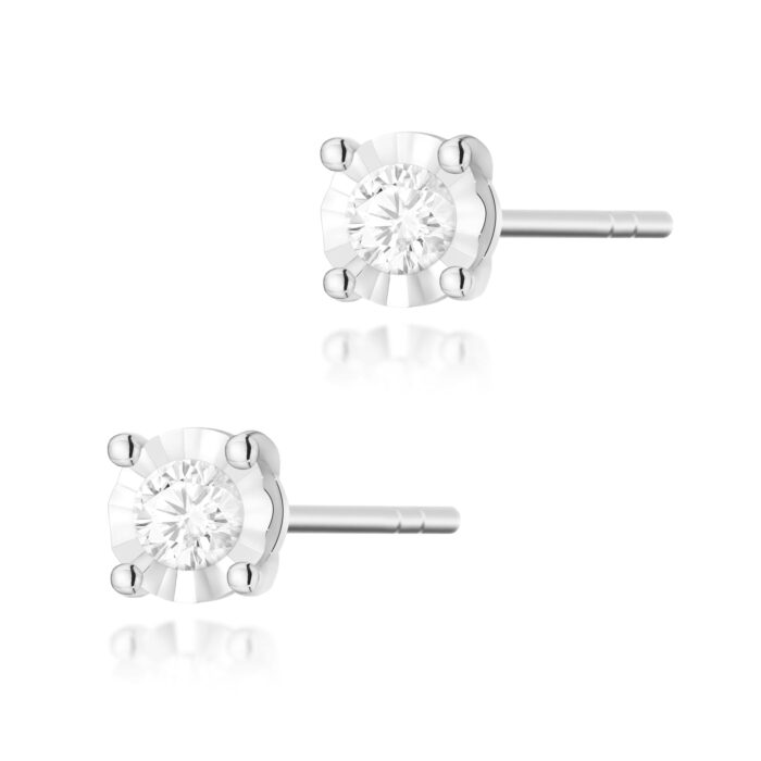 Cercei Aur 14K cu Diamante Naturale 0.16 ct - Imagine 3