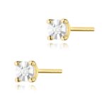Cercei Aur 14K cu Diamante Naturale 0.06 ct